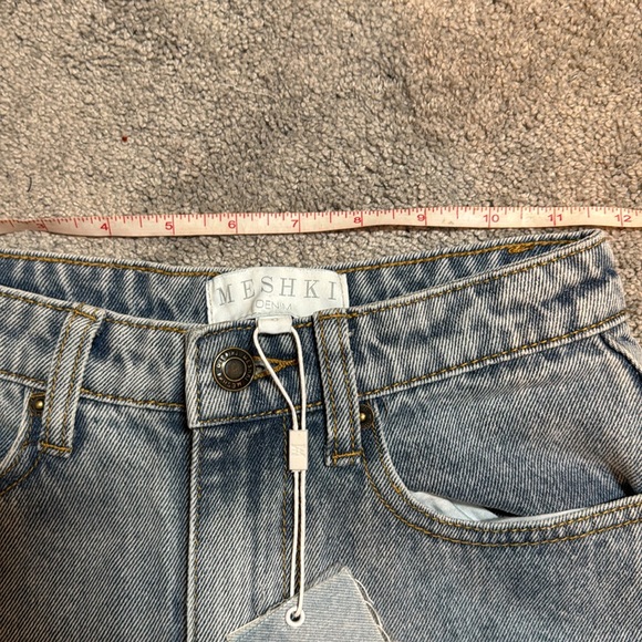 NWT Meshki Kira Raw Hem Longline Boyfriend Shorts - Picture 5 of 7